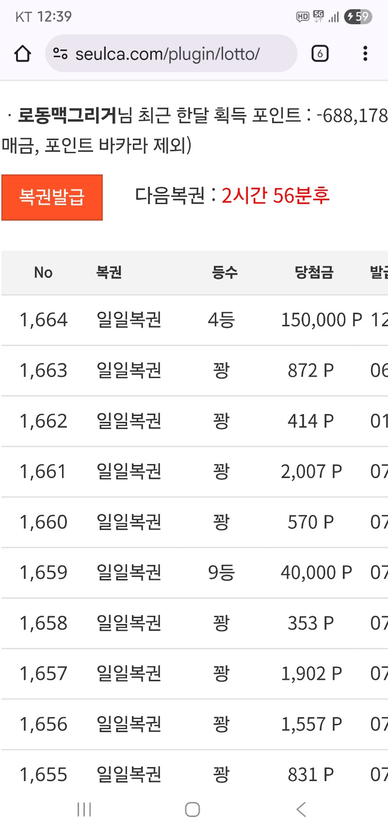 일보기 4등