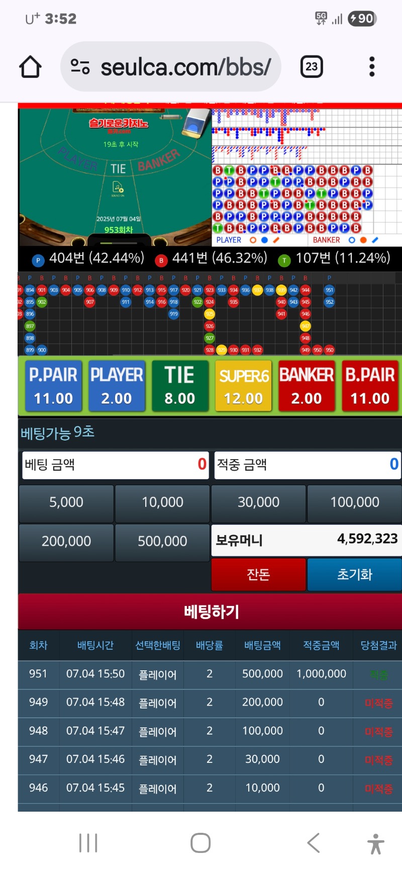 슬카라 마틴 겨우 성공