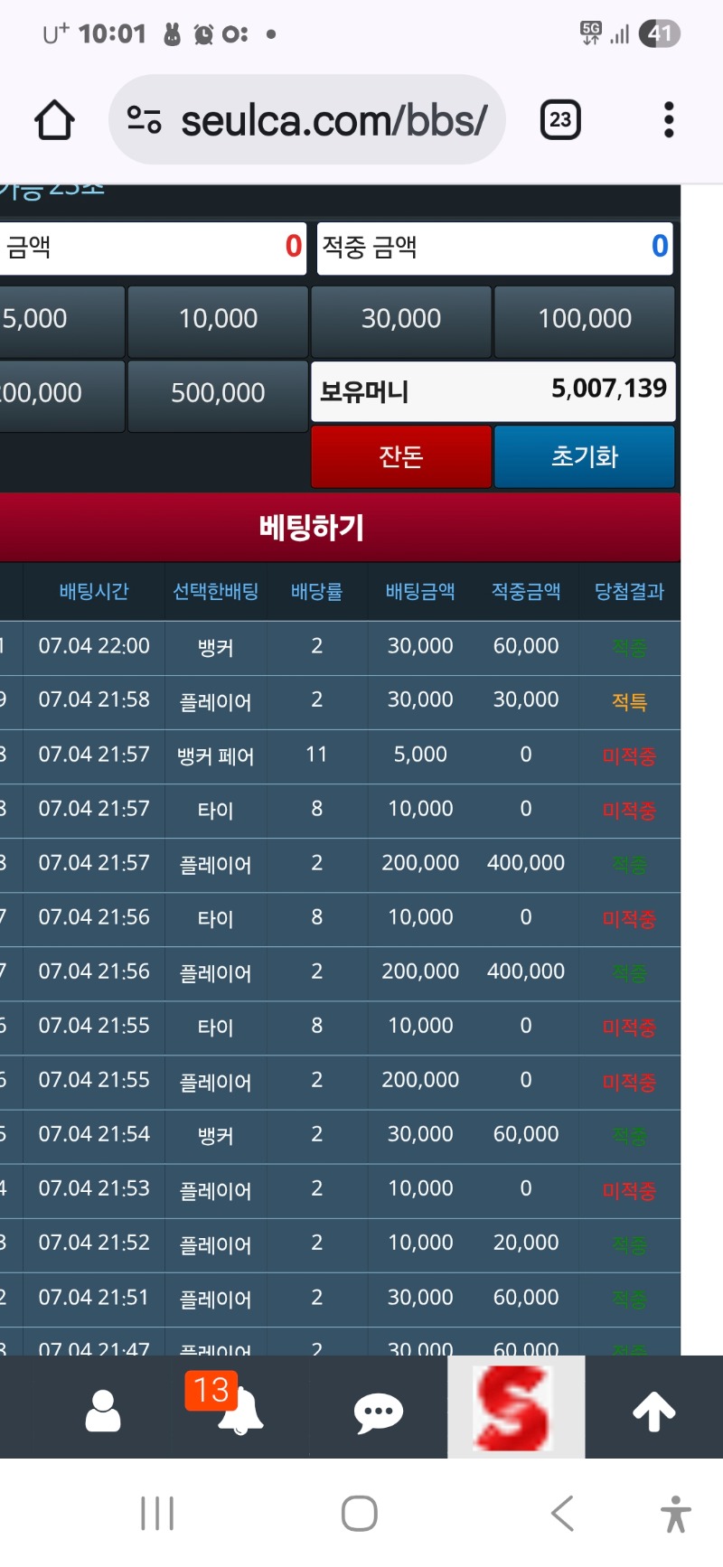 휴 슬카라 목표 달성