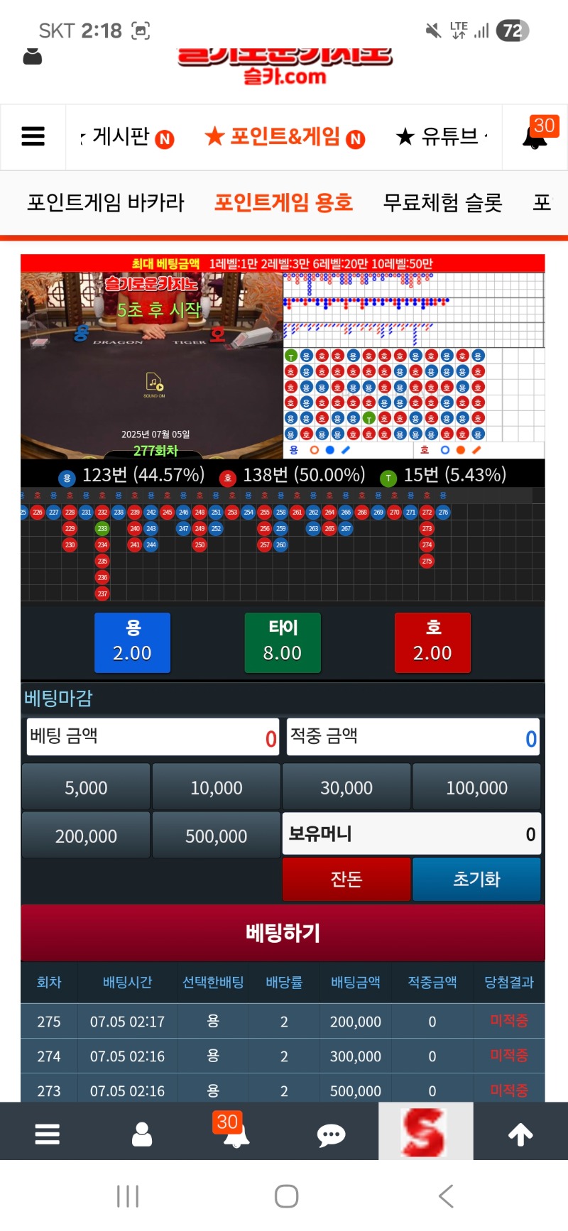 포교 또 물건너갓네