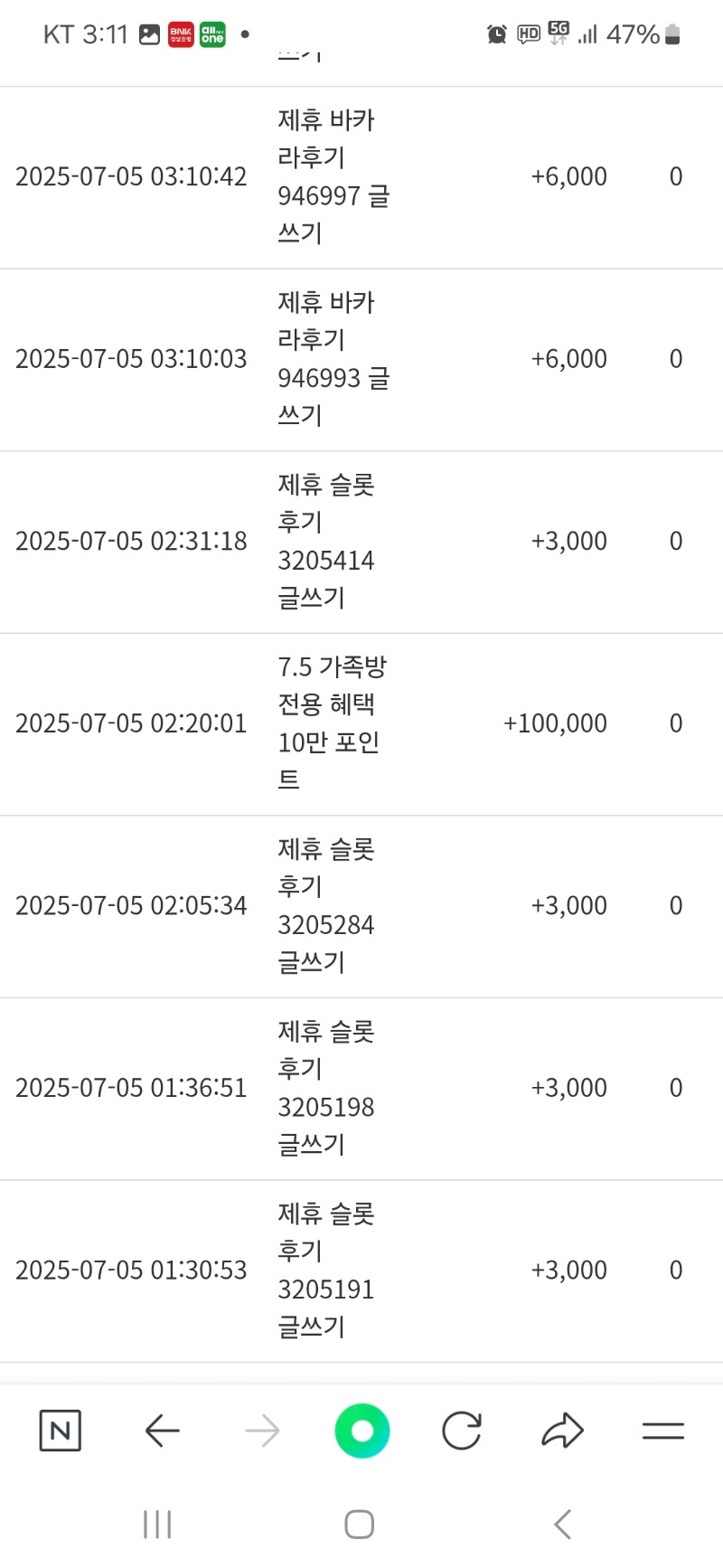 10만포인트 감사합니다