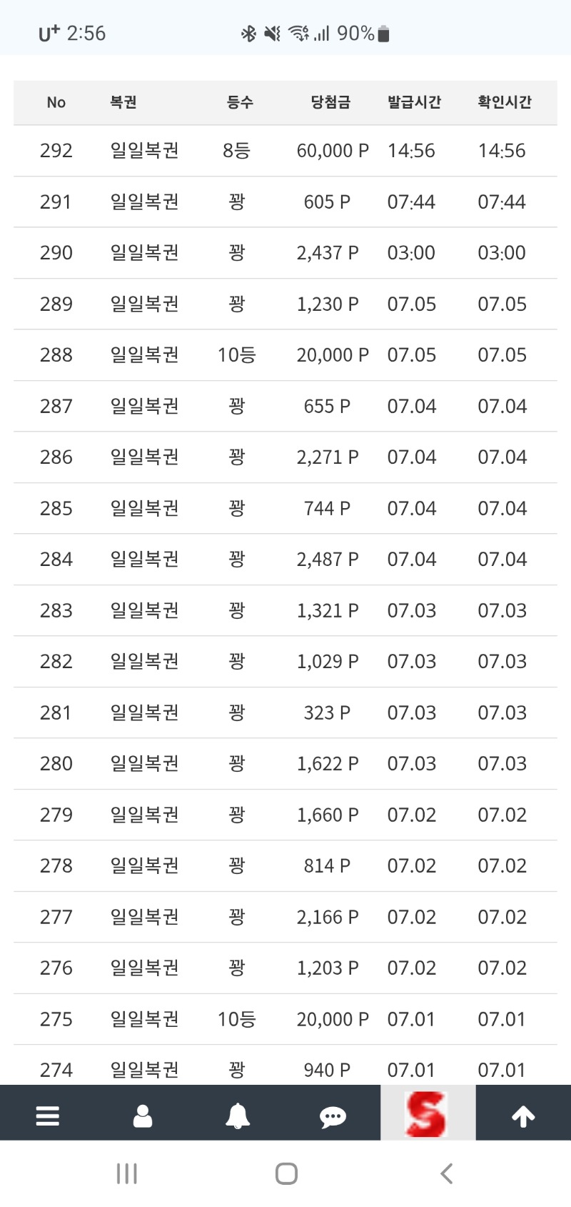 100꽝 도전이안대네...