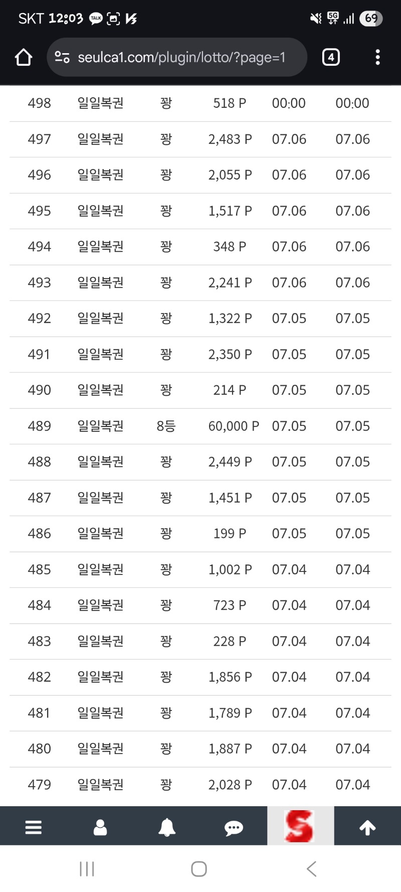 복권3페이지동안..7등1번..8등1번...이번주는??