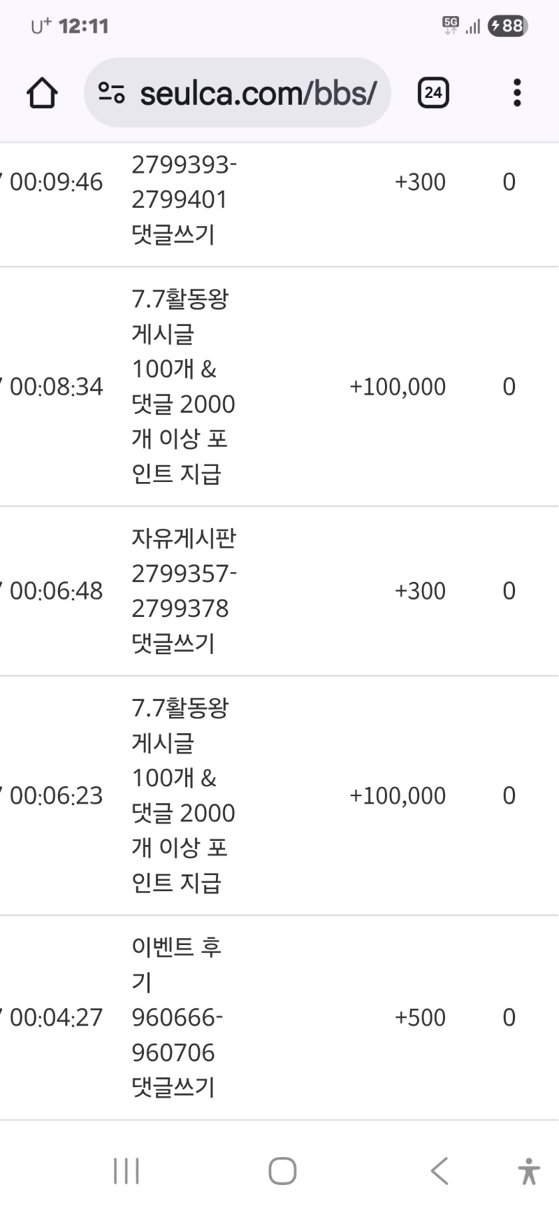 활동왕 포인트 감사합니다