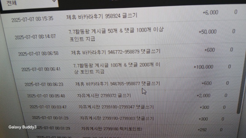 활동왕 포인트 들어와네요