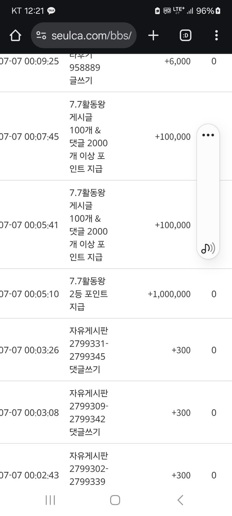 활동왕 포인트 감사합니다
