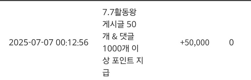 활동왕 포인트