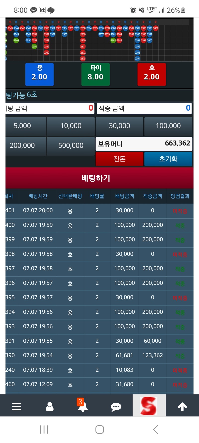 용호 일단 잘피해서 깡치기 성공ㅎ