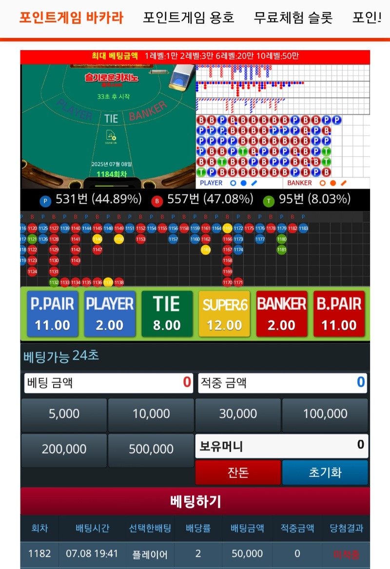 그냥 포인트배팅할껄ㅠㅠ에잇