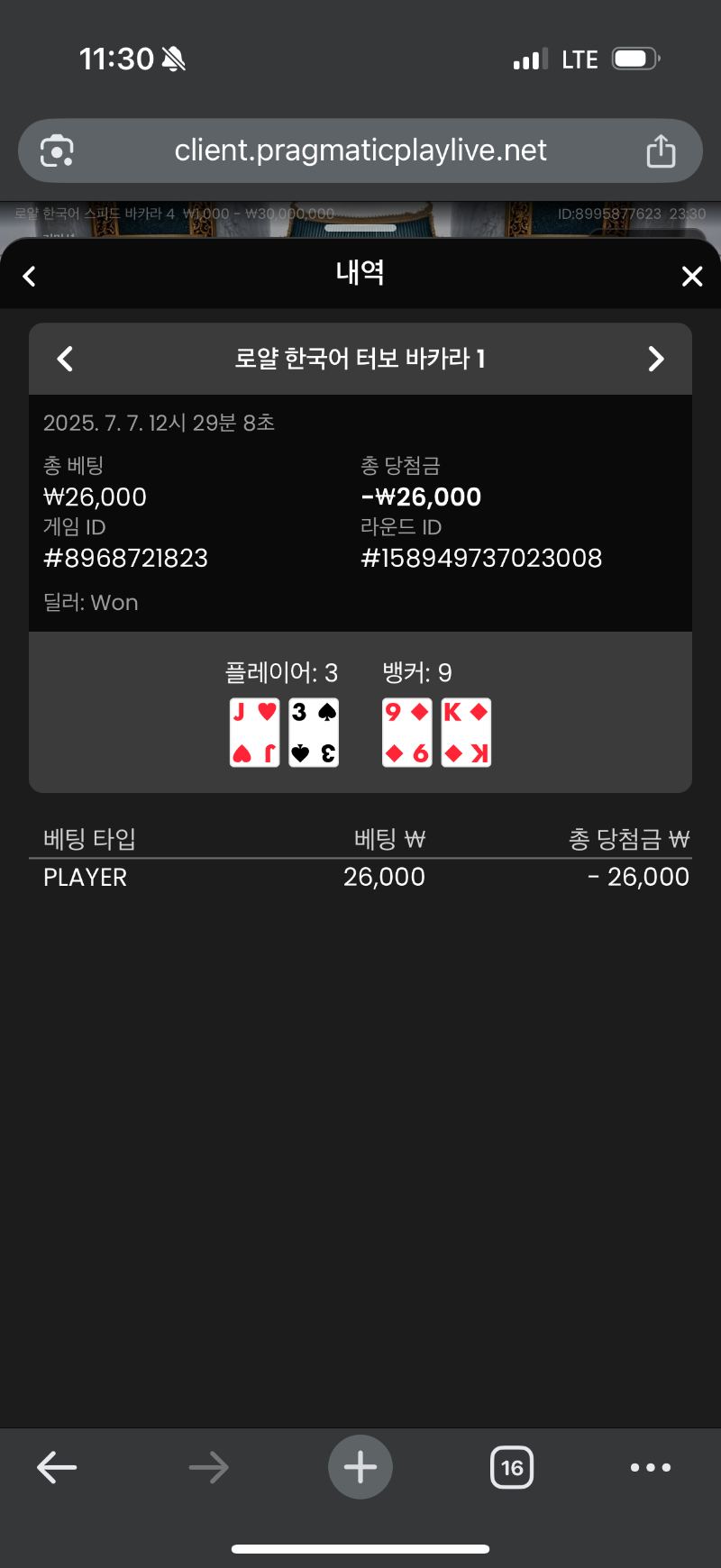 바카라 패배 3