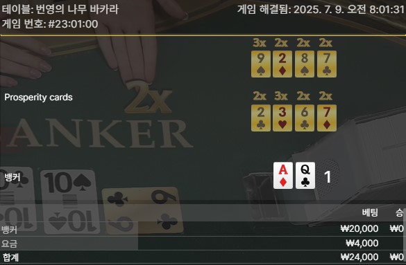 번영 바카라 패