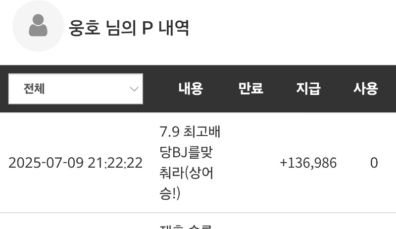 최배비 1등적중!!