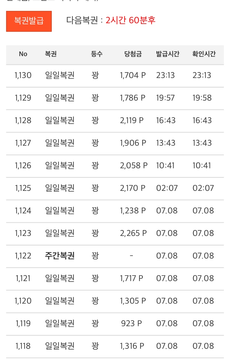 오늘도 꽝천지네요 ㅎㅎ
