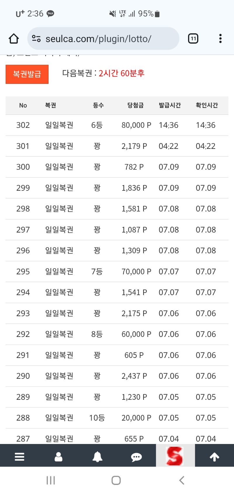 일복6등 감사합니다