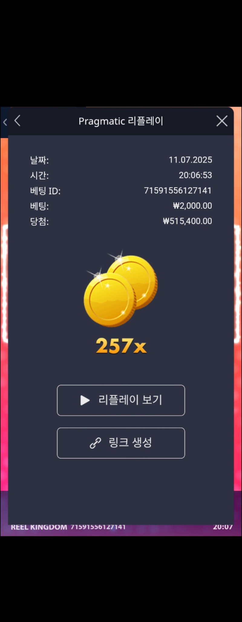 수익왕 257배