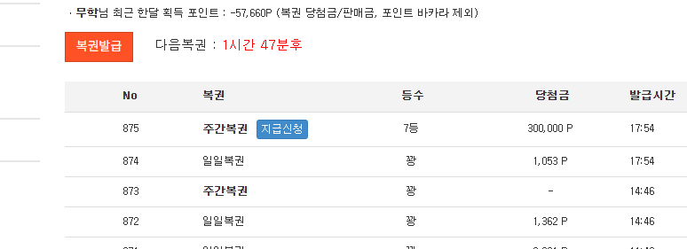 주복당첨~~