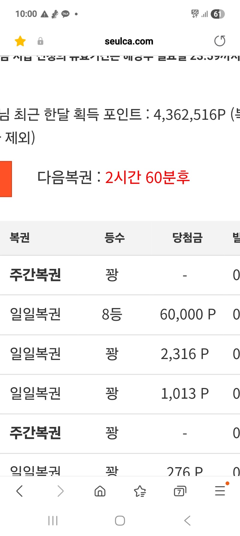 일복이 8등