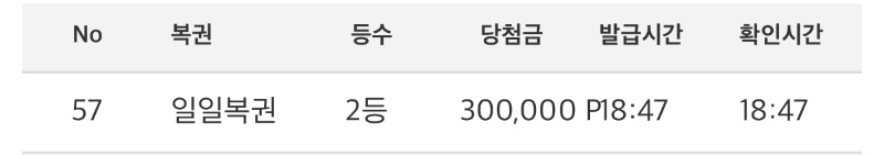 일복 2등 !!!