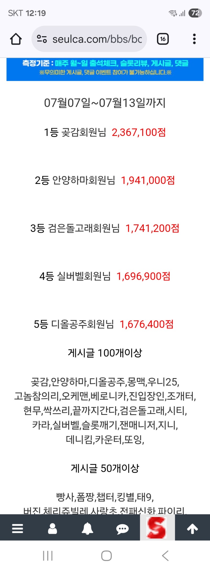 활도왕ᆢ기대두안했는데 5등 감사합니다