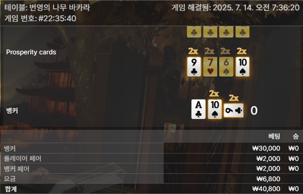 번영 바카라 패