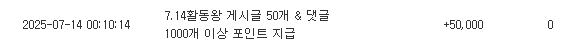 지난주 활동왕 포인트도 감사합니다 ~!