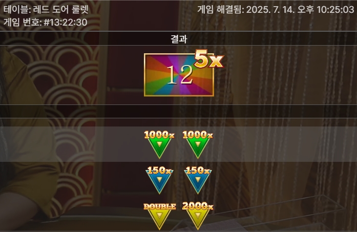 룰렛 레드도어 천배 슈웃~