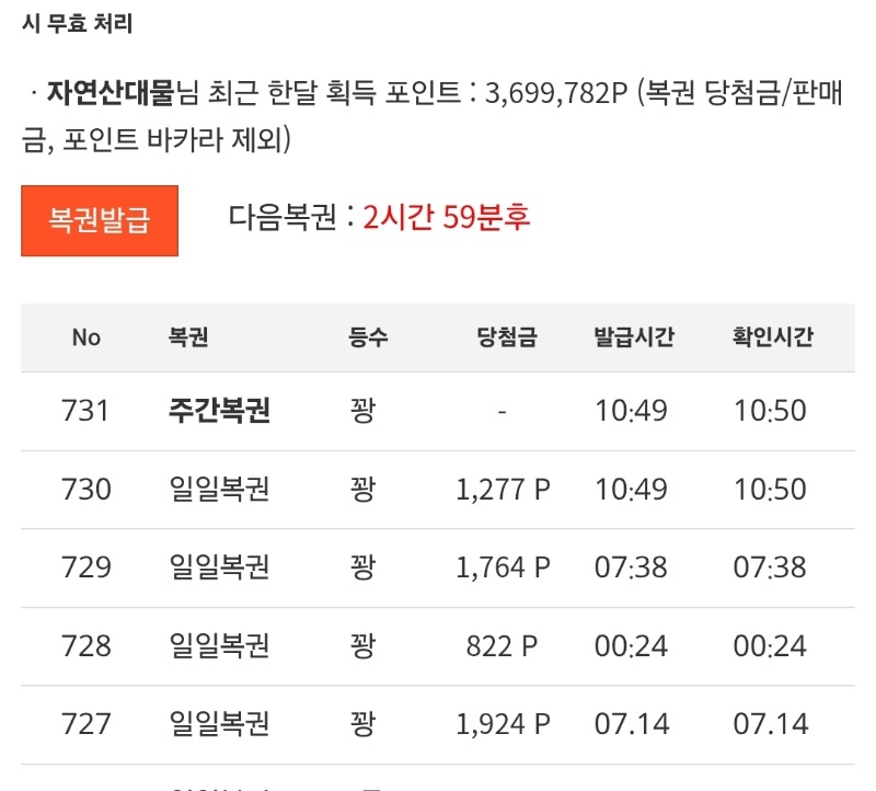 4일만의쌍복 꽝셋트