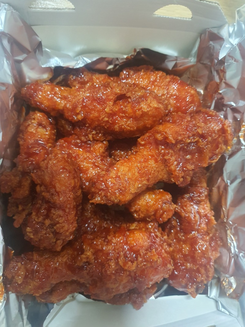 치킨 도착