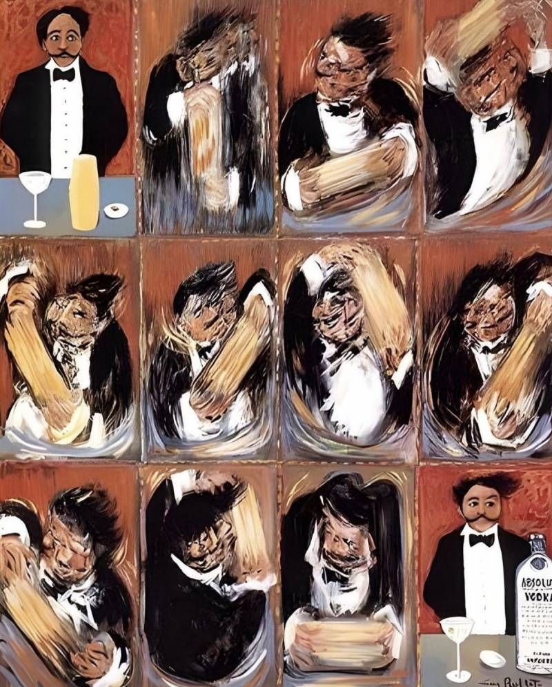 프랑스 화가가 그린 바텐더 그림