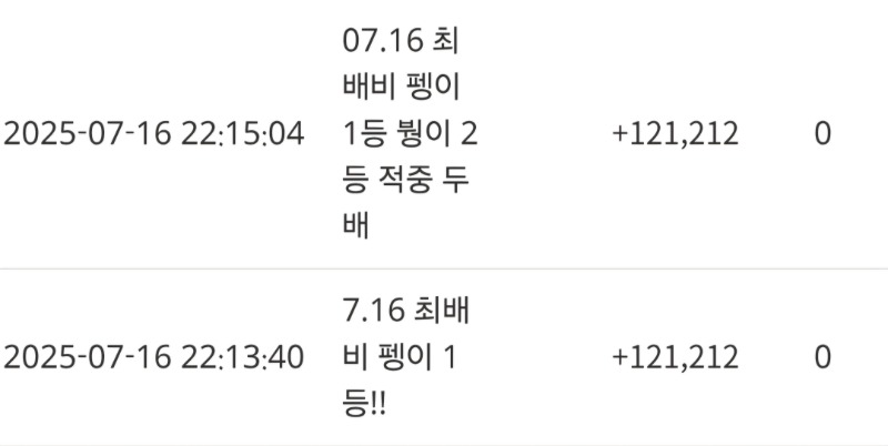 최배비 1등2등 적중? ㅋㅋ