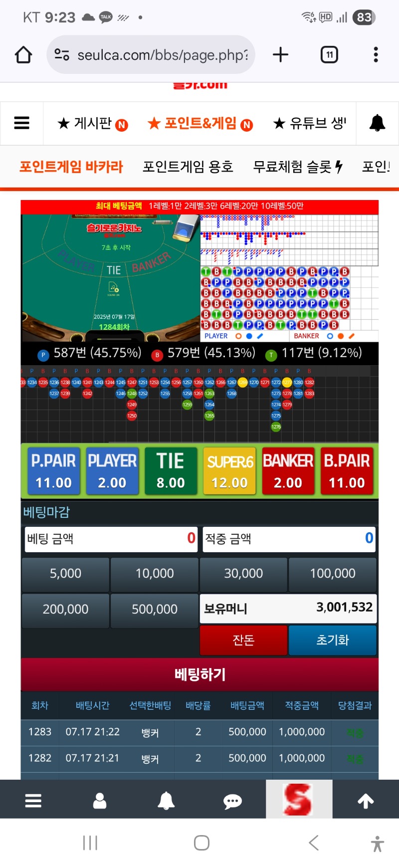 진짜 그만해야지 ㅋ 15000포 300만 달성