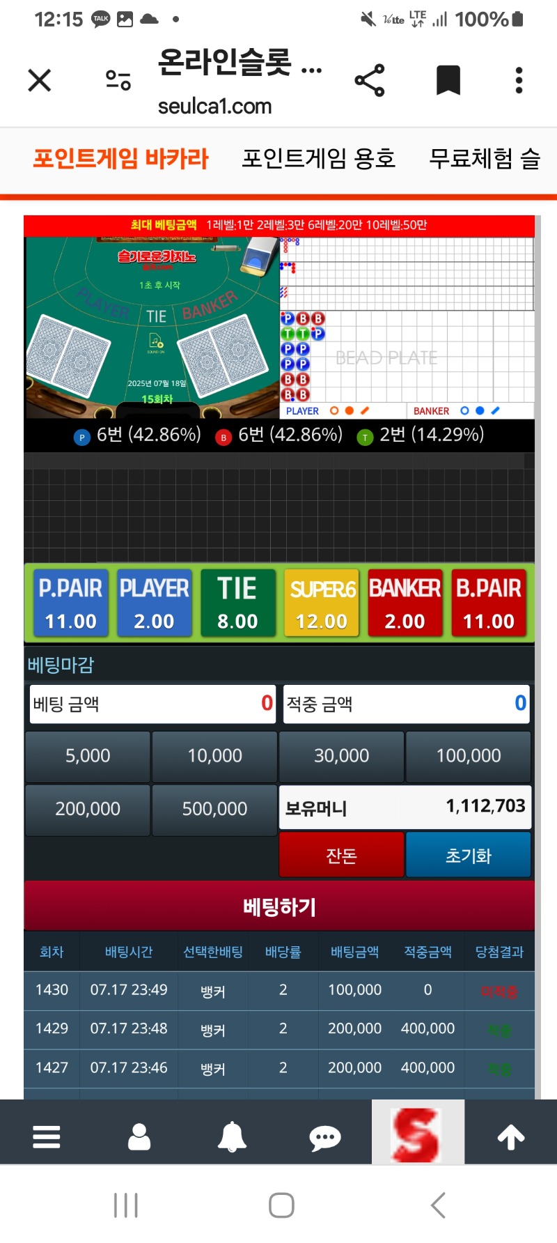 오래간만에 100만돌파!!