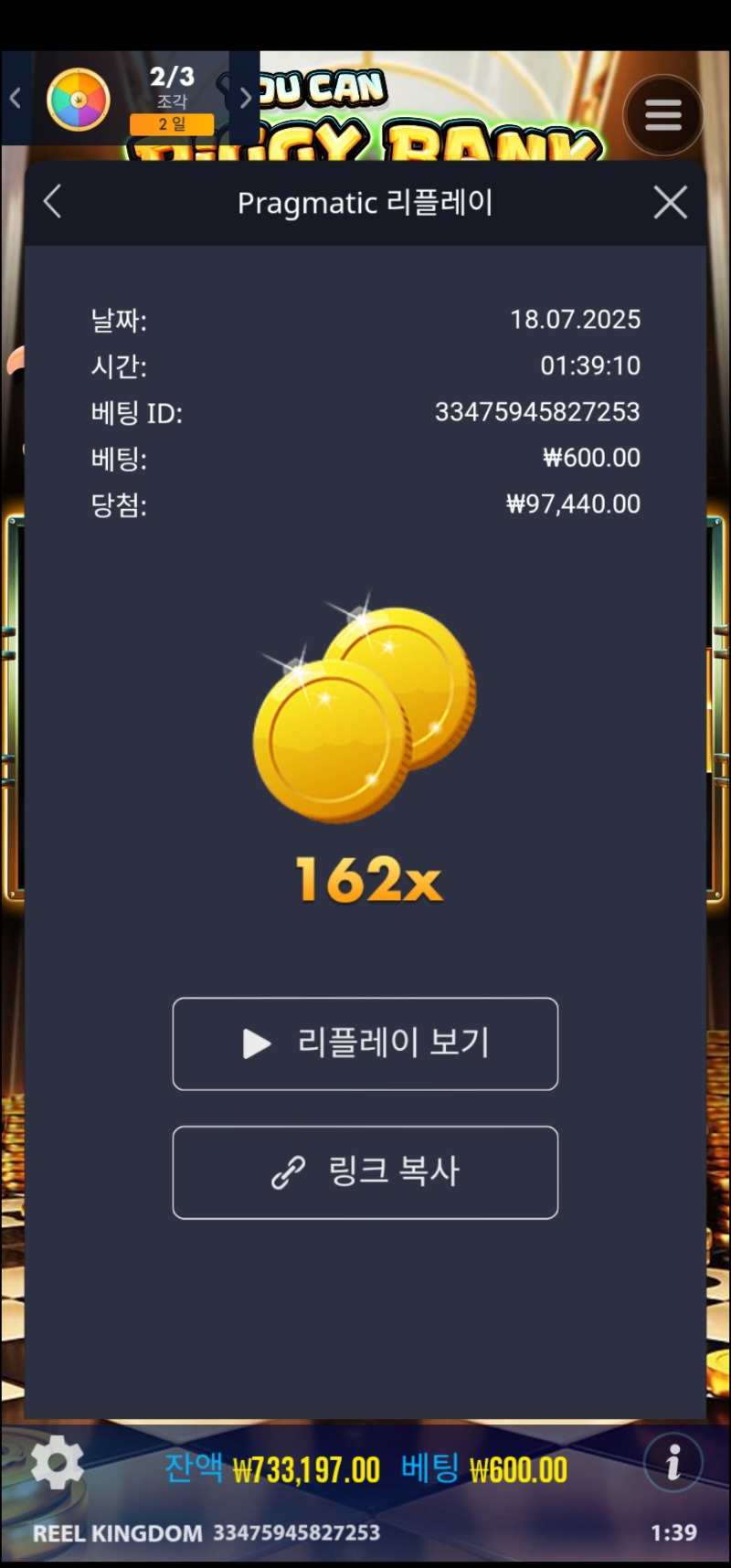돼지 은행 162배
