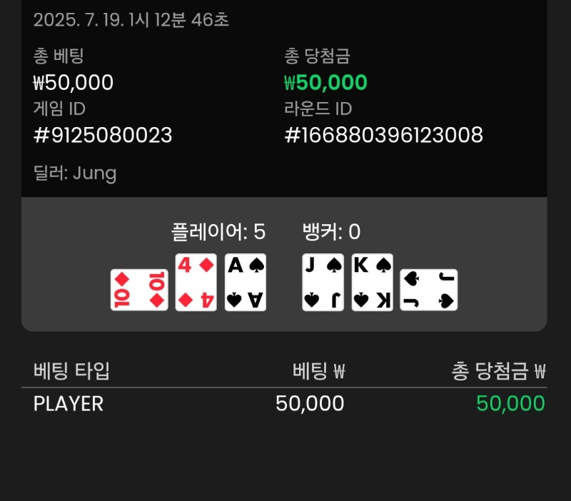 바카라 이번엔 플레이어지