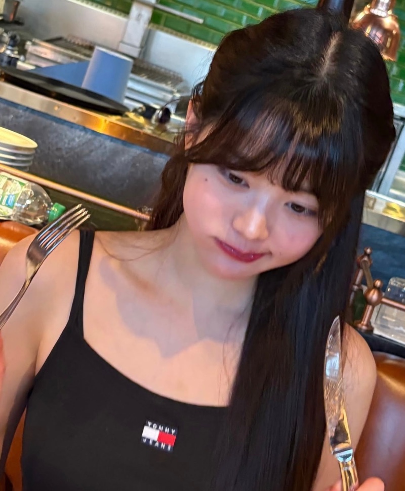 쌩얼로 밥 먹으러 간 원영찌