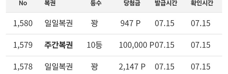 주복 10등 감사합니다