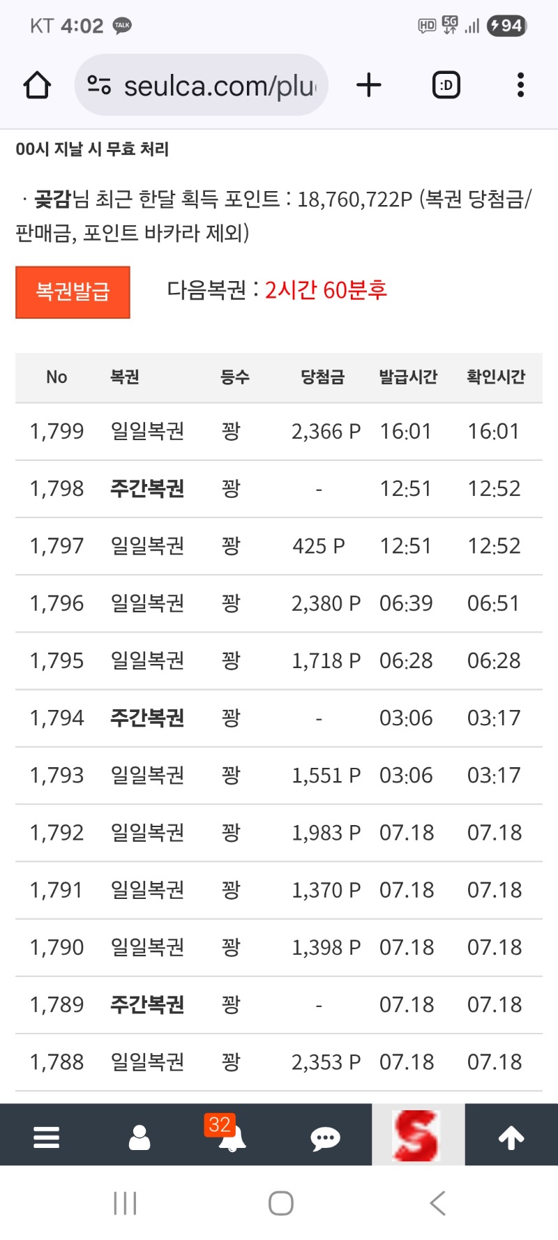 일복   그냥가네요
