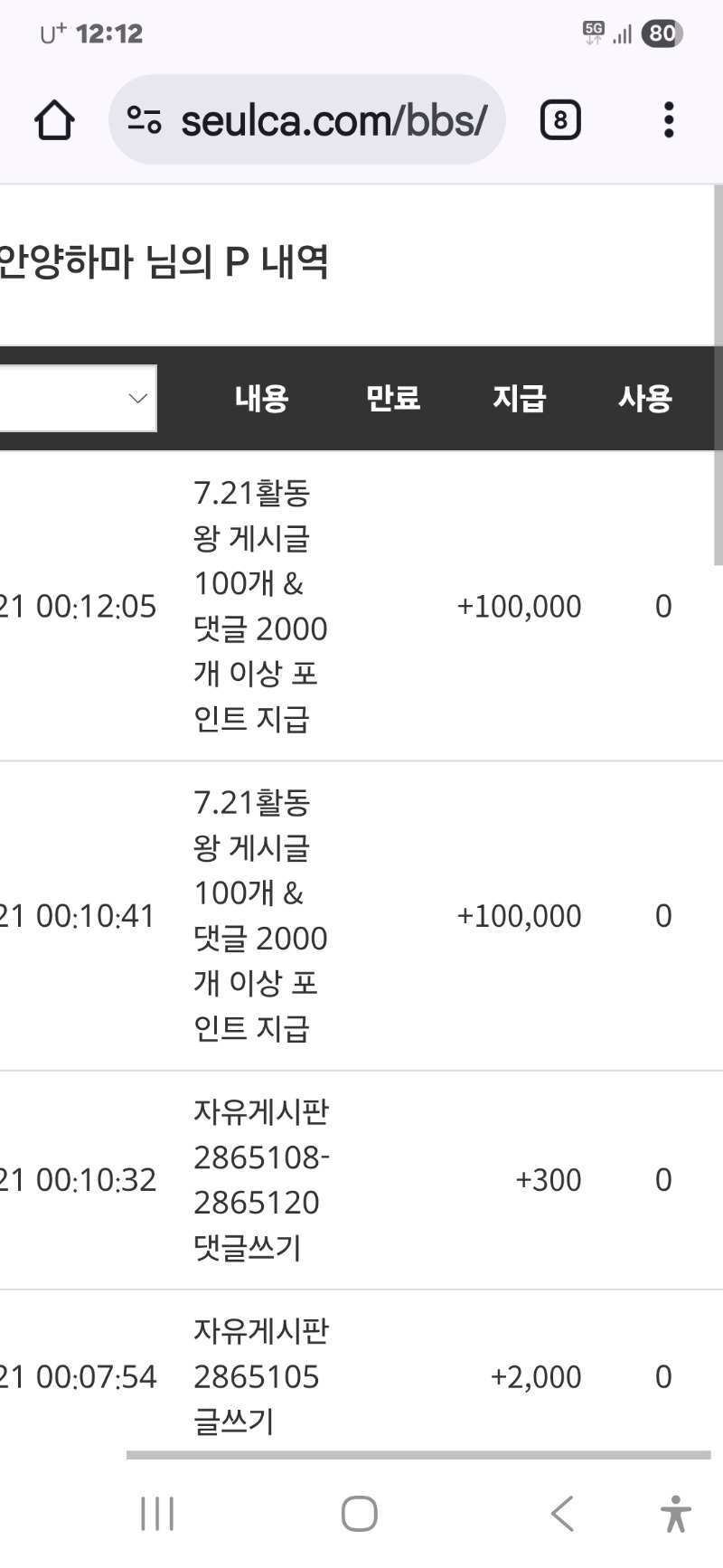 활동왕 포인트 감사합니다