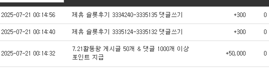 활동왕 포인트