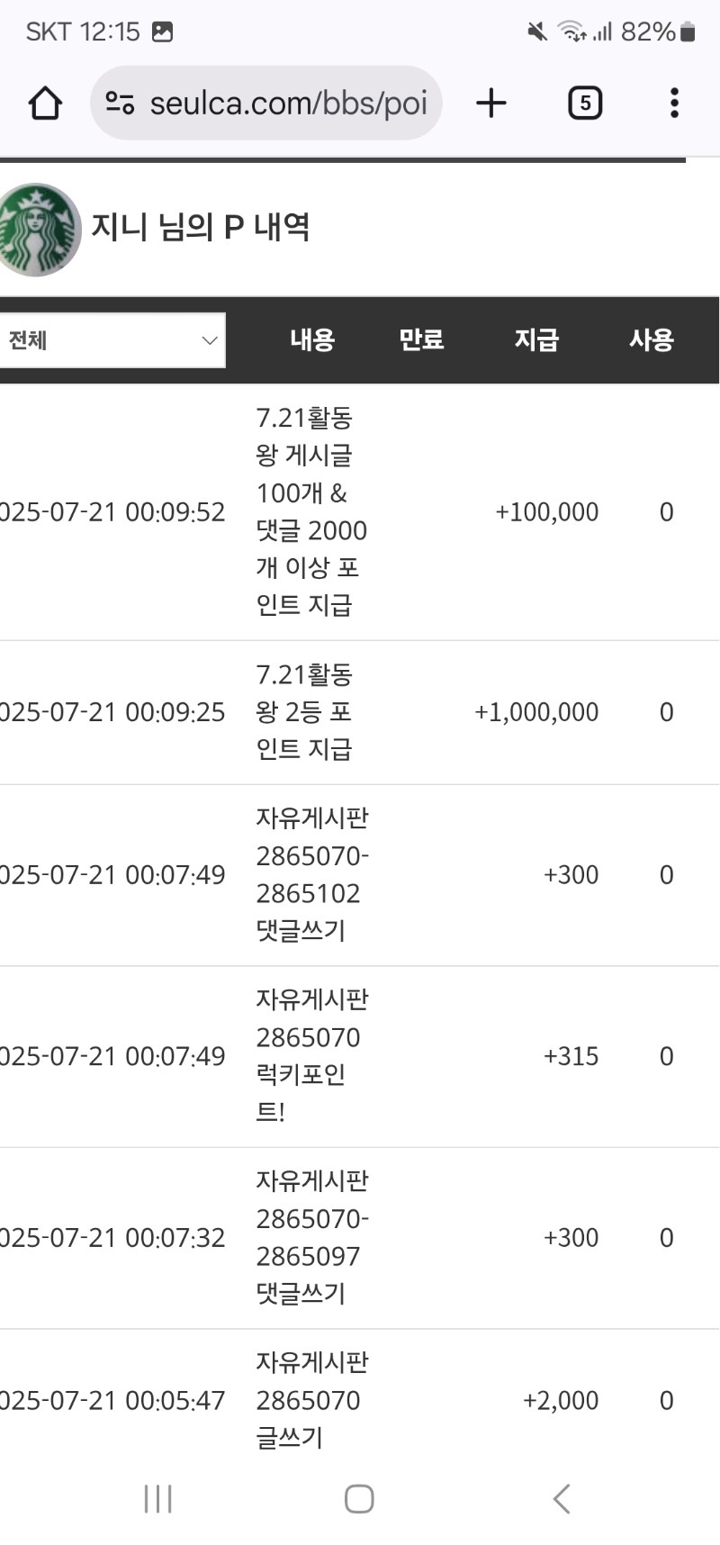 활동왕 포인트 감사합니다