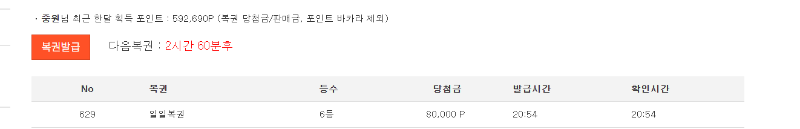 일복 6등 감사합니다~