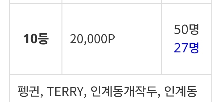 퓅귄님10등