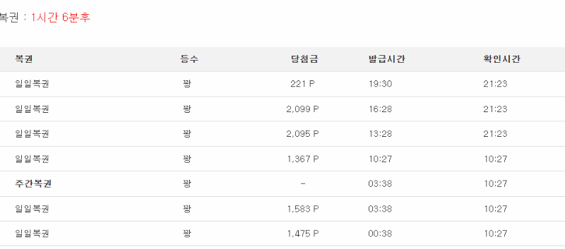 마지막 복권은???