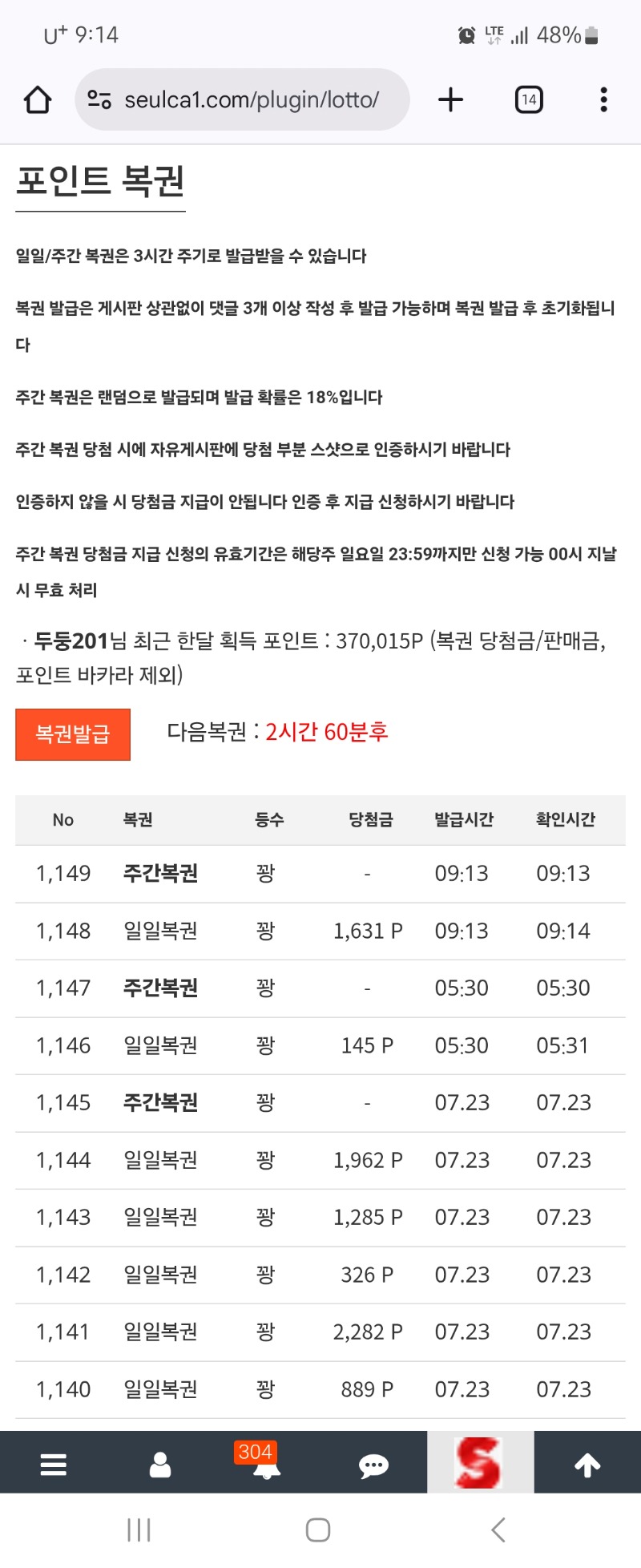 3연속 쌍복. 설레기만했네요ㅋㅋ