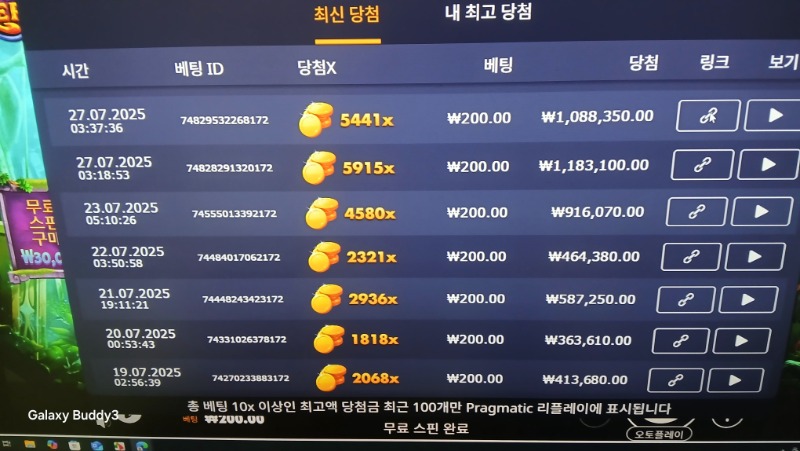 멀린5441배