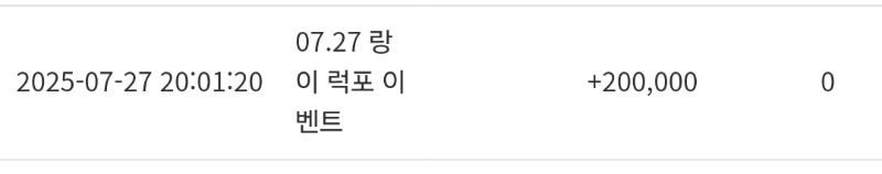 랑이의 럭포인트 슬포!