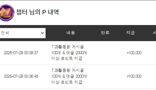 활동왕 포인트 감사합니다