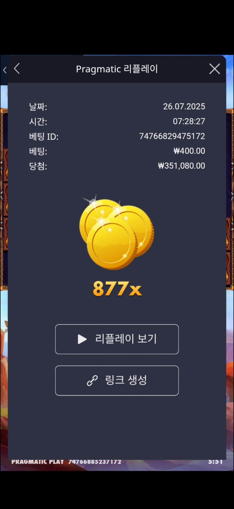 야생들소의 습격 877배