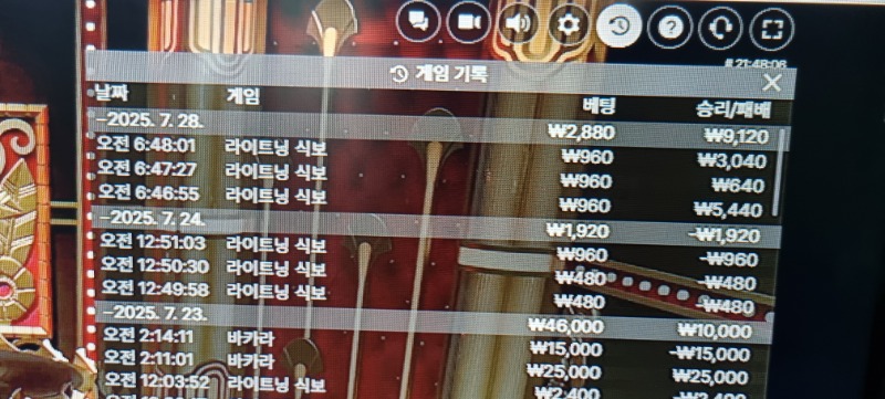 라이트닝 식보 승