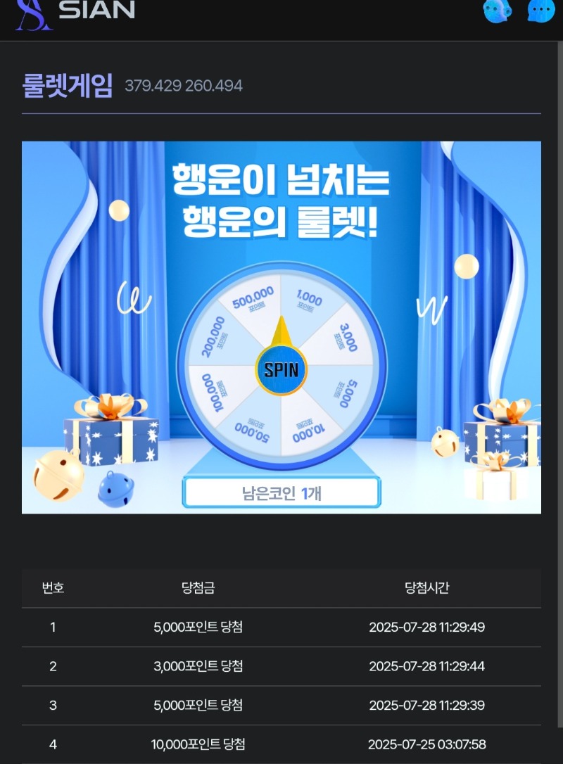 시경이 룰렛